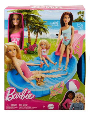 Barbie Piscina con Muñeca, Mattel- HRJ74