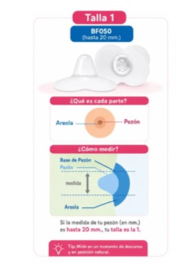 Pezoneras de silicona + Estuche Esterilizador – Talla 1, BF050 - Imagen 3
